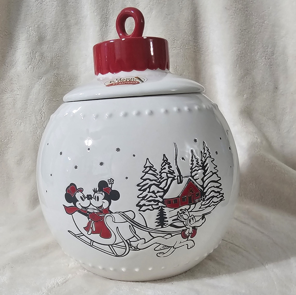DISNEY Mickey & Minnie Mouse Ornament Cookie Jar